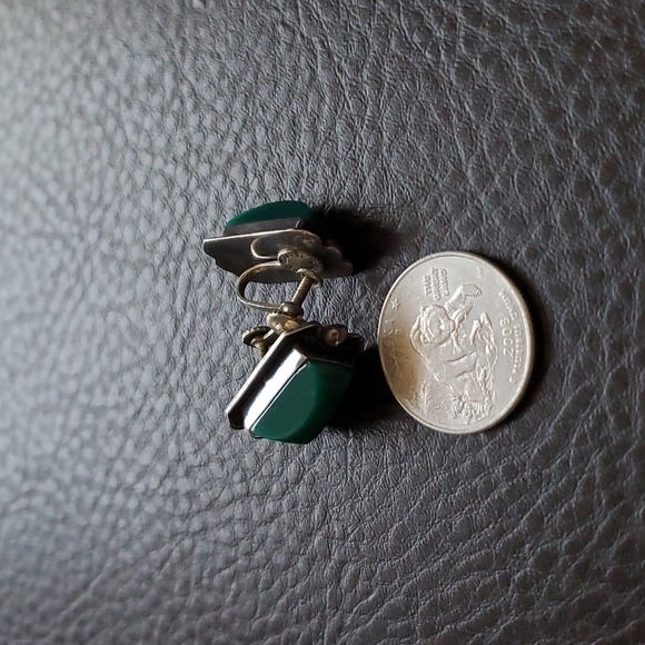 VTG sterling silver screw-back earrings - Picture 6 of 6